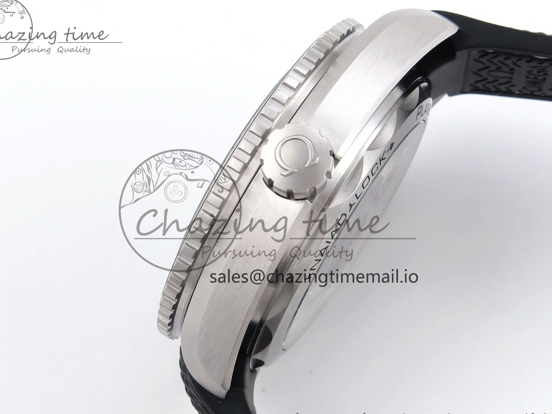 0307 AllSeason Planet Ocean 43.5mm SS VSF 1:1 Best Edition Gray Bezel Gray Dial on Black Rubber Strap A8900 Super Clone 7712